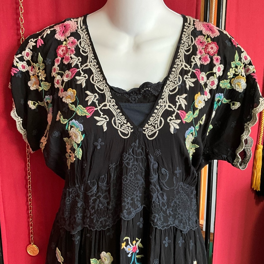 NWT$480 Johnny Was Ezra Embroidered Dress Slip - Picture 2 of 14